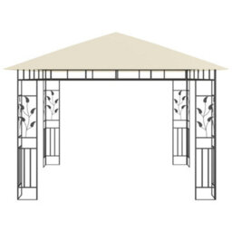 Walplus Gazebo With Mosquito Net 3X3X2.73 M Cream 180 G/ma - thumbnail 3