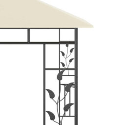 Walplus Gazebo With Mosquito Net 3X3X2.73 M Cream 180 G/ma - thumbnail 5