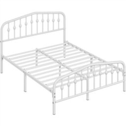 Yaheetech White 5Ft King Metal Bed Frame With Arched Headboard And Footboard - thumbnail 2