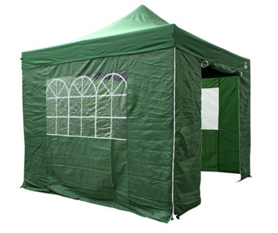All Seasons Gazebos 3X3 Full Waterproof Pop Up Gazebo With 4 Heavyweight Side Panels And Accessories Green - image 1