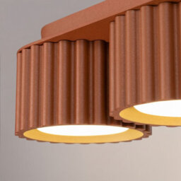 Luminosa Lighting Luminosa Aura Surface Mounted Downlight Red Ochre 3X Gx53 - thumbnail 4