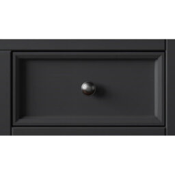 Mercers Furniture Country Charcoal Grey Painted 2 Door 2 Drawer Sideboard Solid Wood Pine Wooden With Mexican Styling - thumbnail 4