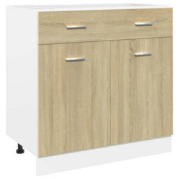 Berkfield 7 Piece Kitchen Cabinet Set Sonoma Oak Engineered Wood - thumbnail 9