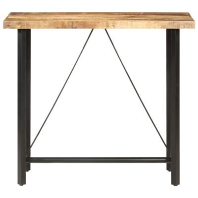 Berkfield Industrial Bar Table 120X58X107 Cm Rough Mango Wood - image 1