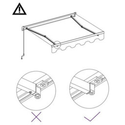 Berkfield Manual Retractable Awning 450X300 Cm Orange And Brown - thumbnail 6