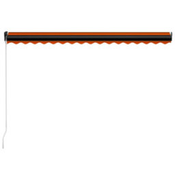 Berkfield Manual Retractable Awning 450X300 Cm Orange And Brown - thumbnail 4