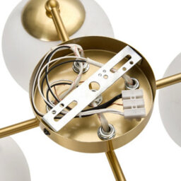 Thehotsale Modern 4 Round Glass Shades Led Ceiling Light With Metal Gold Fixture 42Cm - thumbnail 7