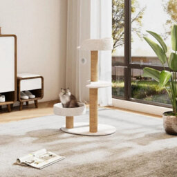 Cat Tree 3 Tier Kitten Scratching Post Multilevel Climbing Tower Activity Centre - thumbnail 4