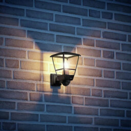 Steinel Outdoor Wall Light L 10 S Black, Modern Latern With Motion Sensor - thumbnail 2