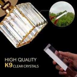 Modern Crystal Semi Flush Mount Ceiling Light Elegant Fixture For Kitchen, Living Room, Bedroom - thumbnail 4