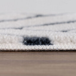 The Rugs Loft Navy And Ivory Herringbone Living Room Area Rug And Runners Soft Pile - thumbnail 7