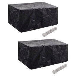 Walplus Outdoor Garden Furniture Covers 2Pcs 6 Person Poly Rattan 240X140Cm - thumbnail 1