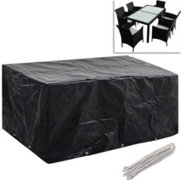 Walplus Outdoor Garden Furniture Covers 2Pcs 6 Person Poly Rattan 240X140Cm - thumbnail 2