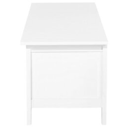 Wyld And Coco 61 Inch White Tv Stand Rustic 3 Drawers With Cable Management - thumbnail 6
