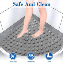 Shower Mat Non Slip Sector Pvc Corner Bath Mat - thumbnail 3