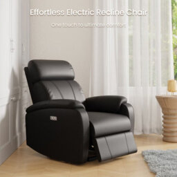 Flexispot Electric Leather Recliner Chairs Xr5 With Usb Charging Port In Black - thumbnail 2