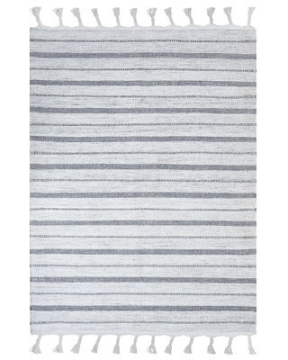 Wyld And Coco Handwoven Recycled Area Rug 160 X 230 Cm Off-White Stripe Indoor-Outdoor - image 1