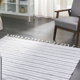 Wyld And Coco Handwoven Recycled Area Rug 160 X 230 Cm Off-White Stripe Indoor-Outdoor - thumbnail 2