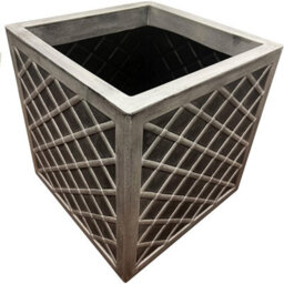 STAR SUPPLIES 2X Large Square Lazio Effect Planters For Garden Indoor & Outdoor Patio Planters Pots - thumbnail 2