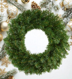 Premier Decorations Limited Large Plain Christmas Door Wreath 50Cm Green Artificial Door Decoration - thumbnail 4