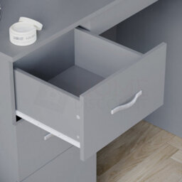 Lassic Vida Designs Riano Grey 3 Drawer Bedroom Vanity Dressing Table - thumbnail 6