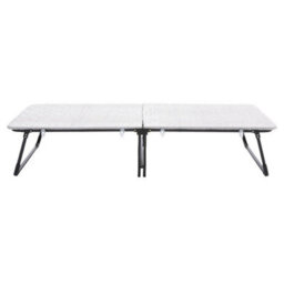 2 Fold Single Folding Bed With Wheels Portable Rollaway Fold Away Guest Bed Metal Frame - thumbnail 4