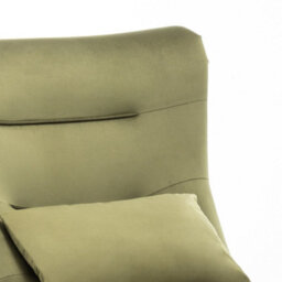 Velvet Sage Green Katia Accent Chair With Footstool - thumbnail 6