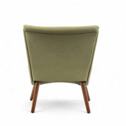 Velvet Sage Green Katia Accent Chair With Footstool - thumbnail 5