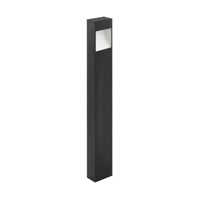 Stylish Ip44 Outdoor Pedestal Light In Anthracite - Tall Square Post With 10W Led - image 1