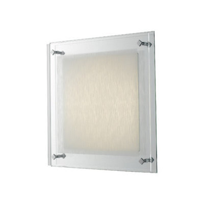Luminosa Lighting Luminosa Joyce Led Patterned Glass Flush Ceiling Light White 1500Lm 4000K 35X35Cm - image 1