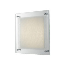 Luminosa Lighting Luminosa Joyce Led Patterned Glass Flush Ceiling Light White 1500Lm 4000K 35X35Cm - thumbnail 1