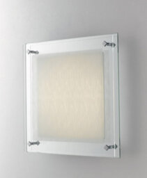 Luminosa Lighting Luminosa Joyce Led Patterned Glass Flush Ceiling Light White 1500Lm 4000K 35X35Cm - thumbnail 2