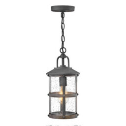 Luminosa Lighting Luminosa Hinkley Lakehouse Outdoor Pendant Ceiling Light Aged Zinc With Driftwood Grey, Ip44 - thumbnail 1