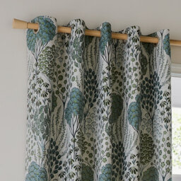 Wylder Ophelia Floral Jacquard Room Darkening Eyelet Curtain Pair Thyme/mineral (W)168Cmx (D)229Cm - thumbnail 2