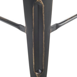 Wyld And Coco Set Of 2 Bar Stools Black Gold Steel 60Cm Stackable - Industrial Design - thumbnail 7