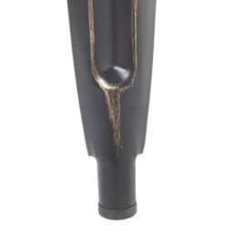 Wyld And Coco Set Of 2 Bar Stools Black Gold Steel 60Cm Stackable - Industrial Design - thumbnail 8