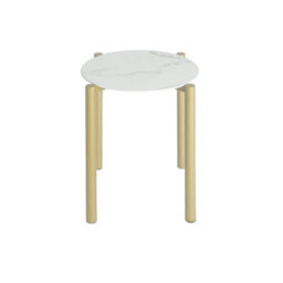 Uk Homeliving Kosei Side Table - White And Gold - thumbnail 1