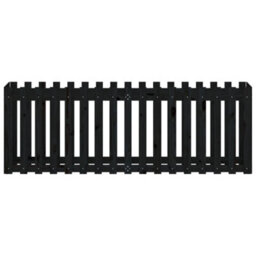 Berkfield Garden Raised Bed With Fence Design Black 200X50X70 Cm Solid Wood Pine - thumbnail 5