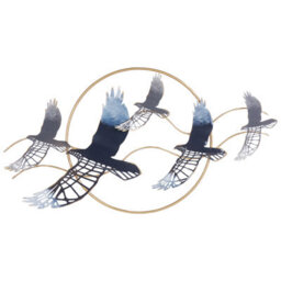 Beliani Wall Decor Bird Tellurium Metal 50 Cm Gold - thumbnail 1