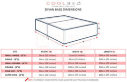 "COOL BED Black Crushed Velvet 3Ft- Single 0 Drawers Divan Base With Memory Sprung Mattress And 20"" Cube Headboard" - thumbnail 2