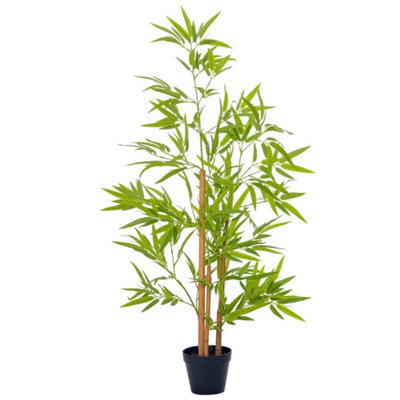 Set Of 2 120Cm/4Ft Artificial Bamboo Tree Decorative Plant W/ Pot Indoor - image 1