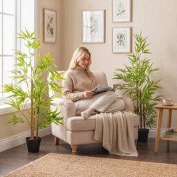 Set Of 2 120Cm/4Ft Artificial Bamboo Tree Decorative Plant W/ Pot Indoor - thumbnail 6