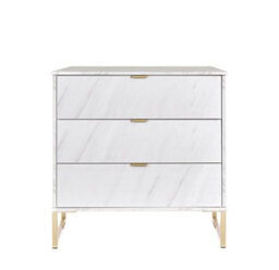 Nanjing 3 Drawer Chest Of Drawers In Marble (Ready Assembled)