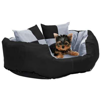 Berkfield Reversible & Washable Dog Cushion Grey And Black 65X50X20 Cm - image 1
