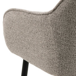 Wyld Haus Buttonfern Set Of 2 Beige Bouclé Diamond-Tufted Dining Chairs With Armrests - thumbnail 8