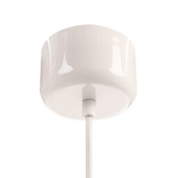 Wyld and Coco Aurora Pendant Lamp White Iron Drum Shade Mid-Century Modern Lighting 35Cm Diameter 203Cm Drop - thumbnail 6
