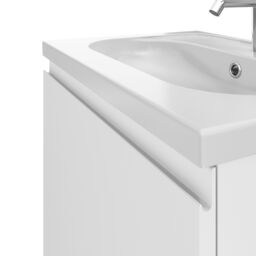 GoodHome Levanna Compact Matt White Single Wall-Mounted Bathroom Cabinet (H) 480mm (W) 600mm - thumbnail 4
