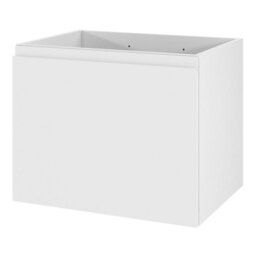 GoodHome Levanna Compact Matt White Single Wall-Mounted Bathroom Cabinet (H) 480mm (W) 600mm - thumbnail 1