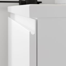 GoodHome Levanna Compact Matt White Single Wall-Mounted Bathroom Cabinet (H) 480mm (W) 600mm - thumbnail 6