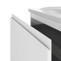 GoodHome Levanna Compact Matt White Single Wall-Mounted Bathroom Cabinet (H) 480mm (W) 600mm - thumbnail 5